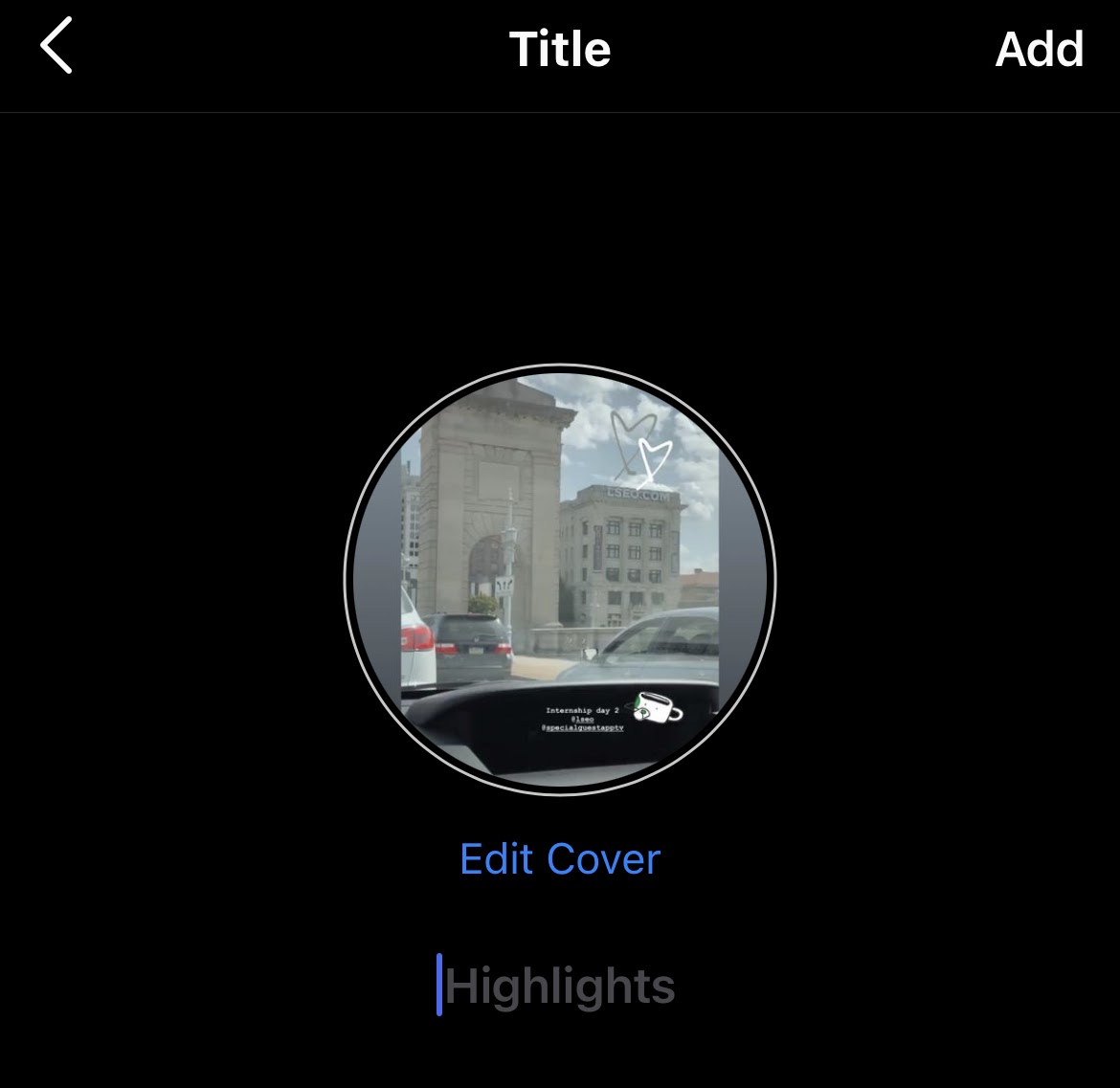 Editing The Cover Photo And Name Of Instagram Story Highlights