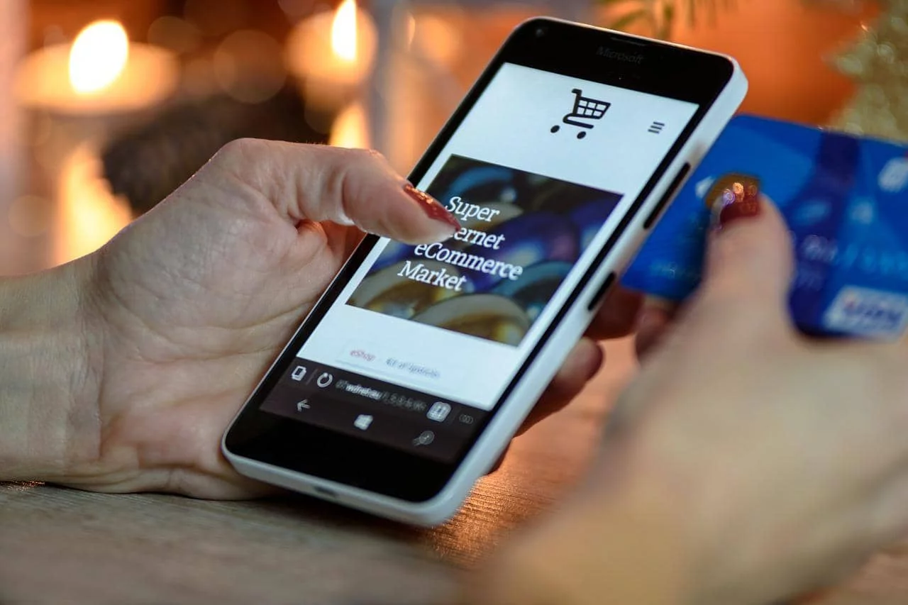 A woman making a purchase on an ecommerce website