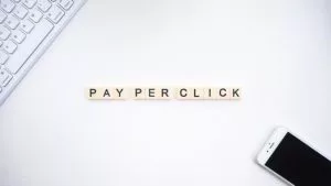 letters put together to spell “pay per click”