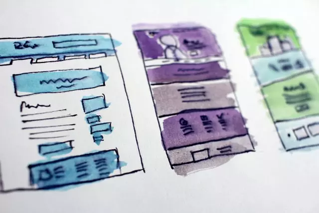 illustrations of content on web pages