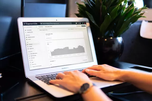 Google Analytics on a laptop