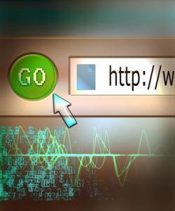 showing part of a URL on a web browser