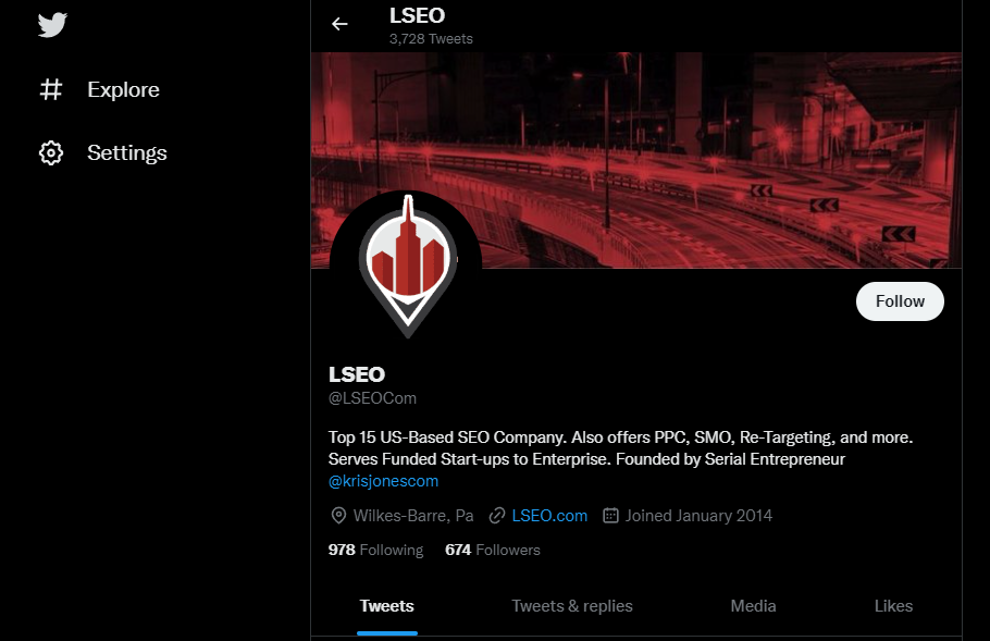 LSEO Twitter Page
