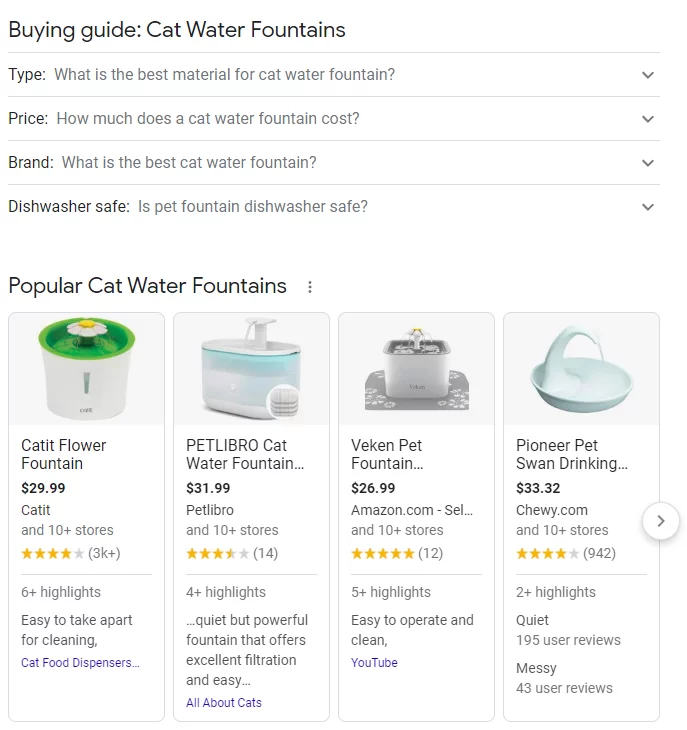 SERPs may include different features in addition to ads and organic search results 