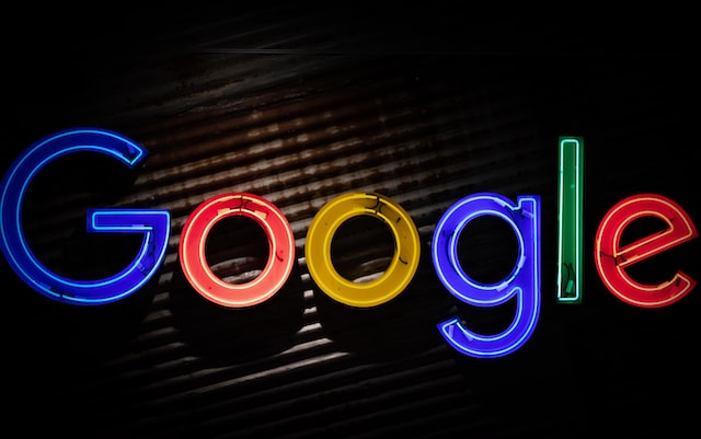 colored letters spelling google
