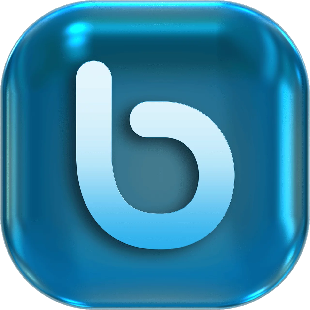 A close-up of the Bing search engine icon