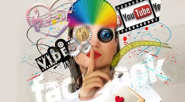 influencer surrounded by social media