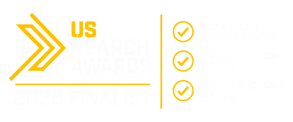 LSEO is a 2026 US Search Awards finalist in three categories: Best AI Search Software Solution, Best Use of Search B2B (SEO), and Best Use of Search B2B (PPC).